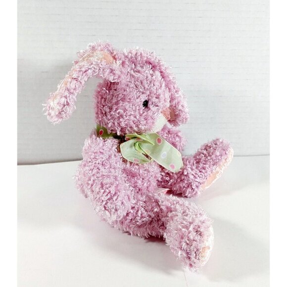 Russ Berrie Dazzles Bunny Rabbit Plush Pink  Easter 9 In Floppy Ears - Picture 2 of 4